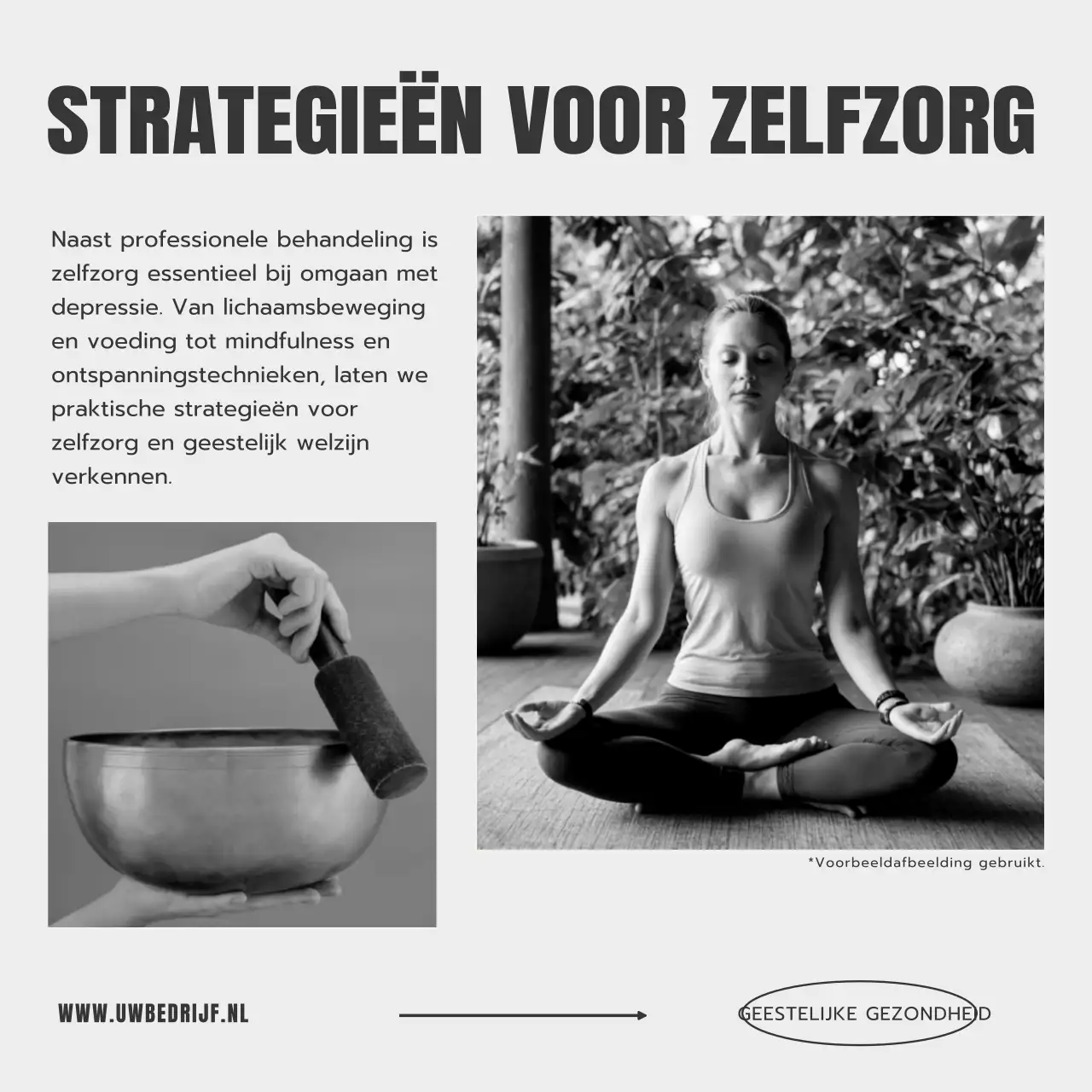 Beige en Grijs Minimalistische Psychologie Blog Promotie