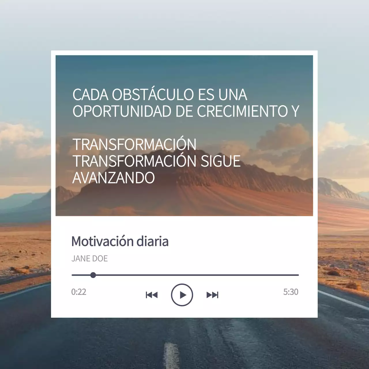 Azul Marrón Simple Moderno Motivacional Salud Mental Cita