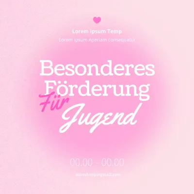 Werben Sie für eine hübsche rosa-weiße Rabattaktion