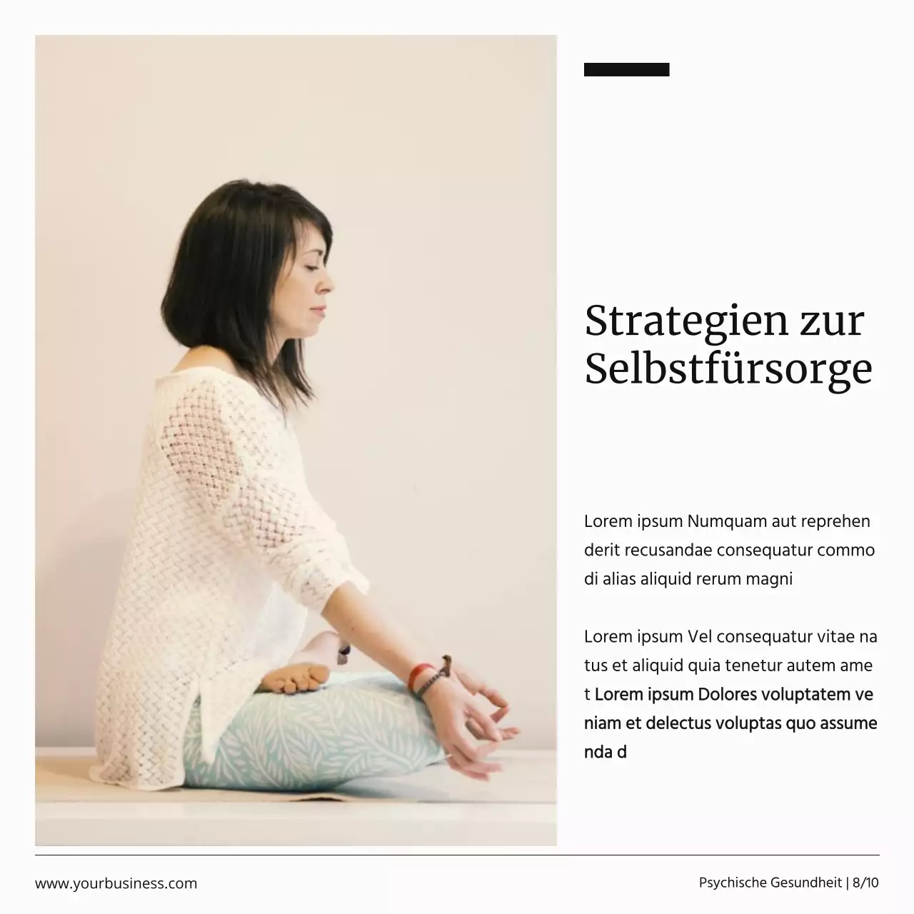 Schwarz-weiße Minimalwerbung für die Kampagne zur psychischen Gesundheit