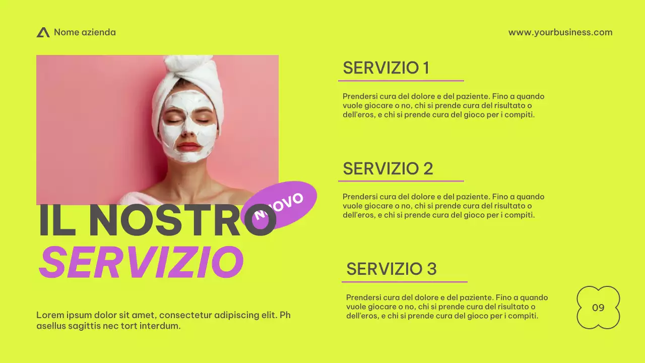 Purple Beige Pink Lime Modern Basic Minimal Business Presentazione dell'azienda