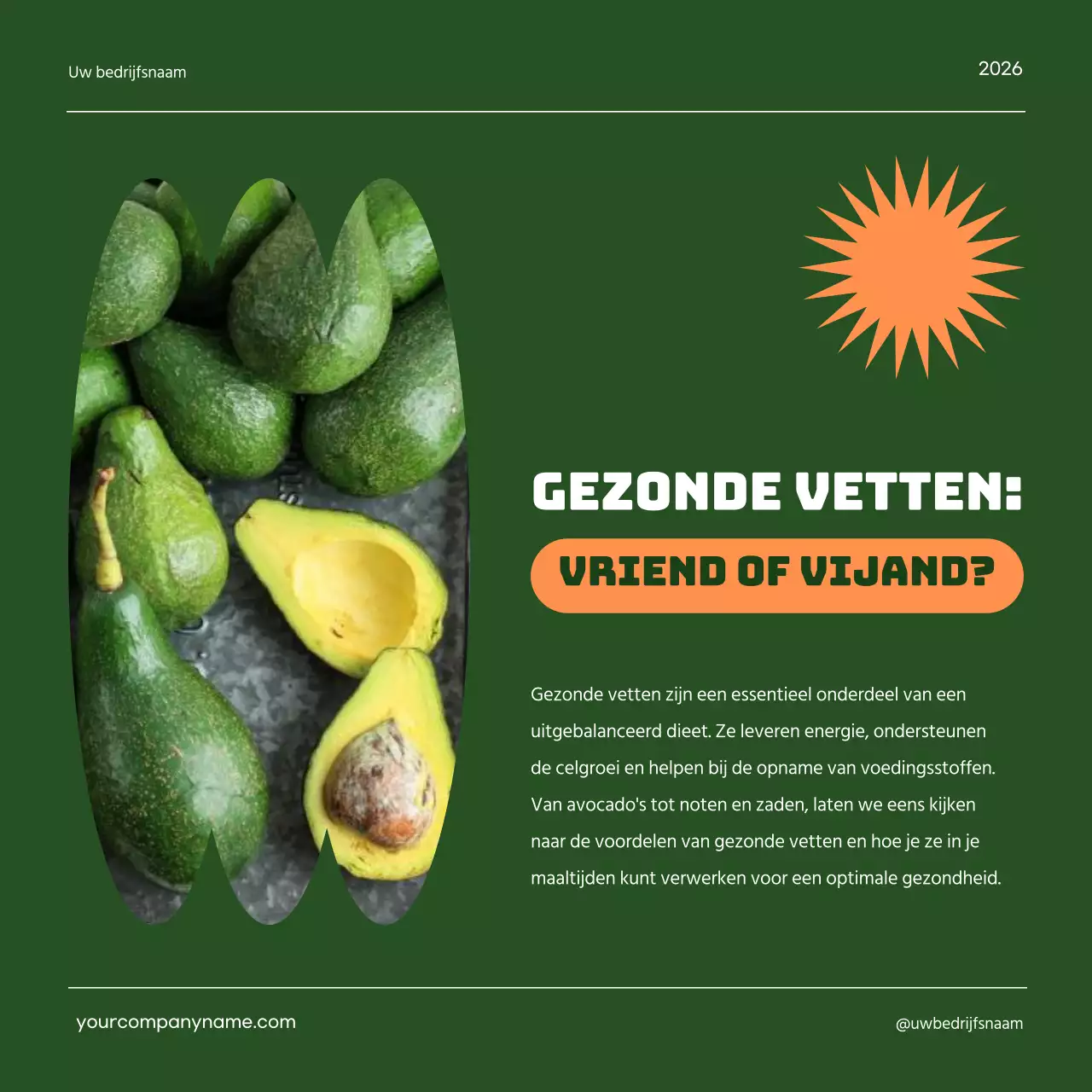 Groen Geel Geometrisch Dieet Gezonde Voeding Instructies