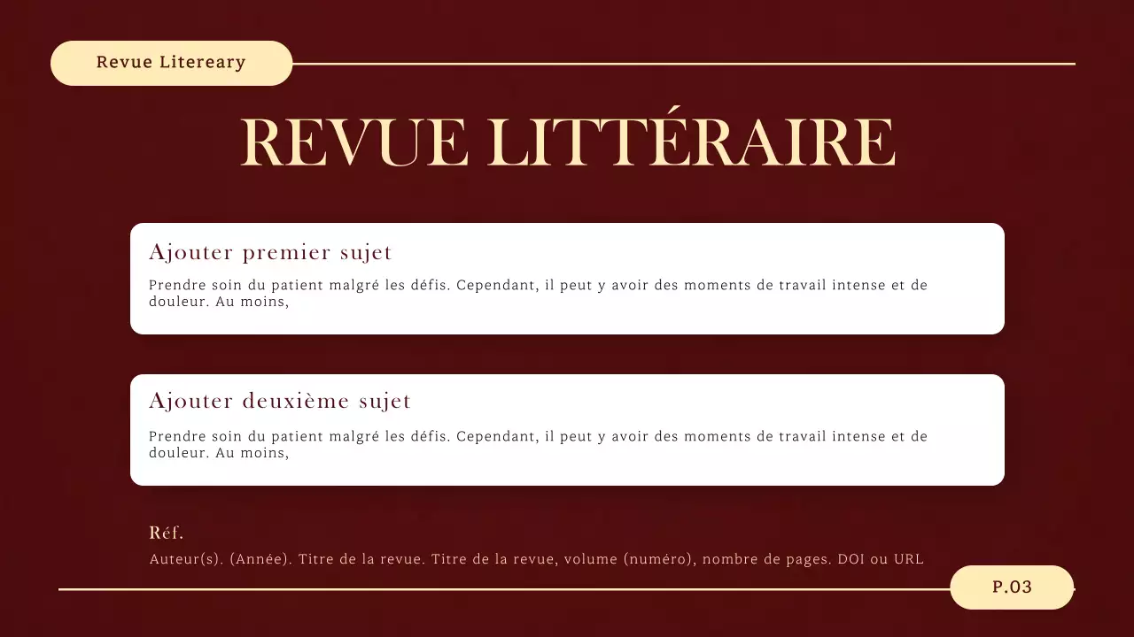 rouge jaune élégant renaissance thèse défense classe matériel