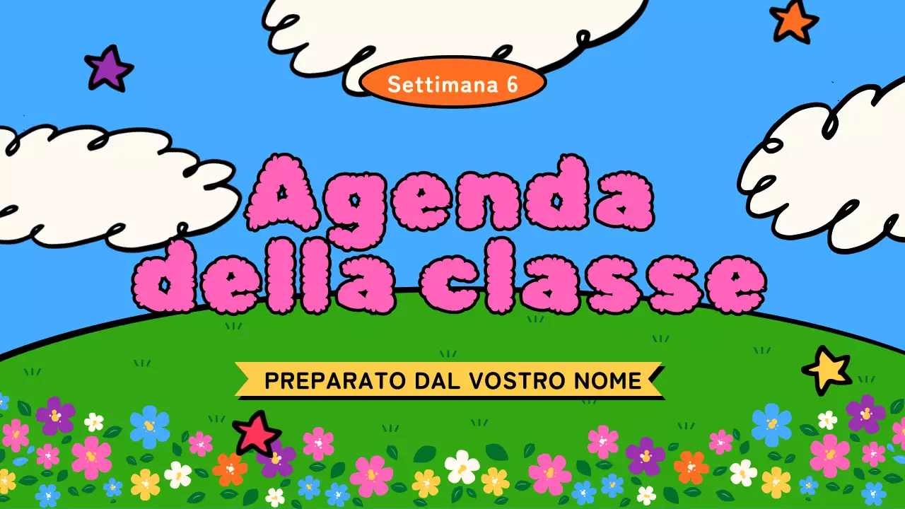 Piano di classe per l'animazione Skyblue