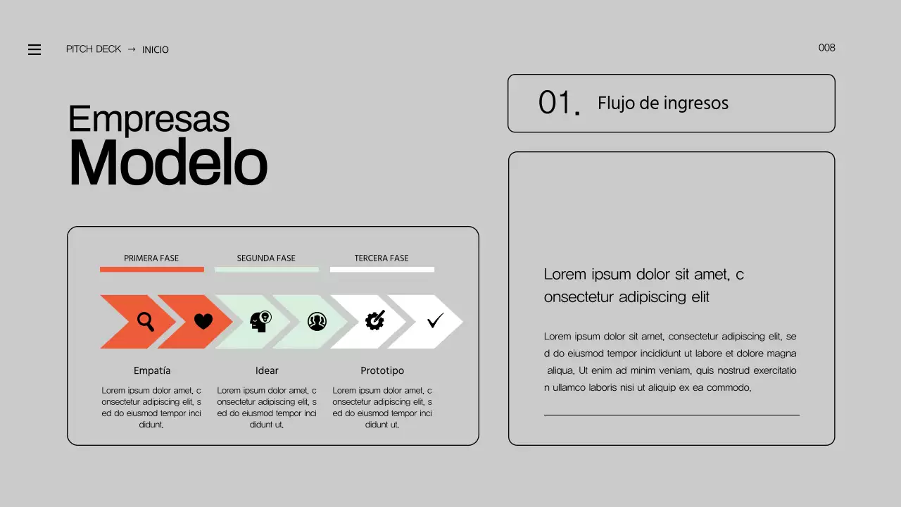 Orange Bold Business Startup Pitch Deck Propuesta