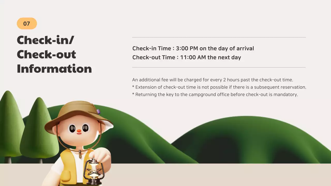 A guide to the orange and beige summer campgrounds