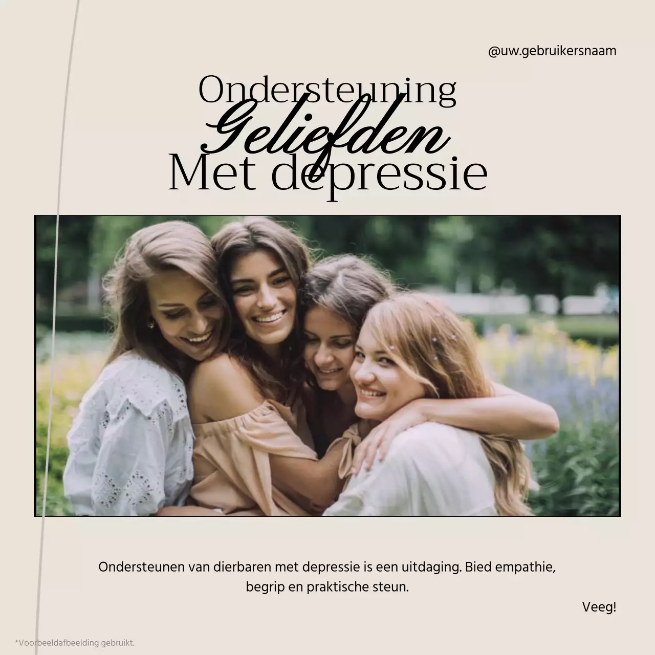 Beige en zwart minimaal lesmateriaal voor geestelijke gezondheid