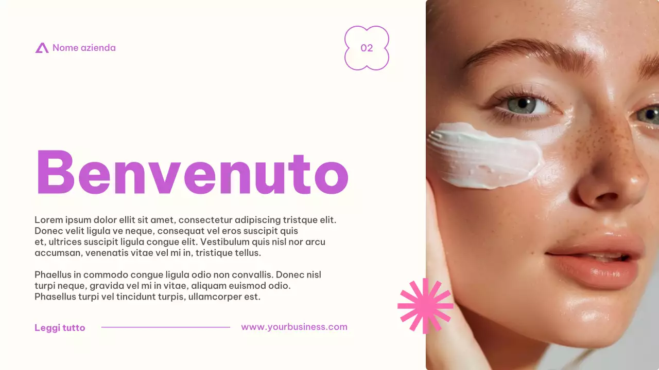 Purple Beige Pink Lime Modern Basic Minimal Business Presentazione dell'azienda