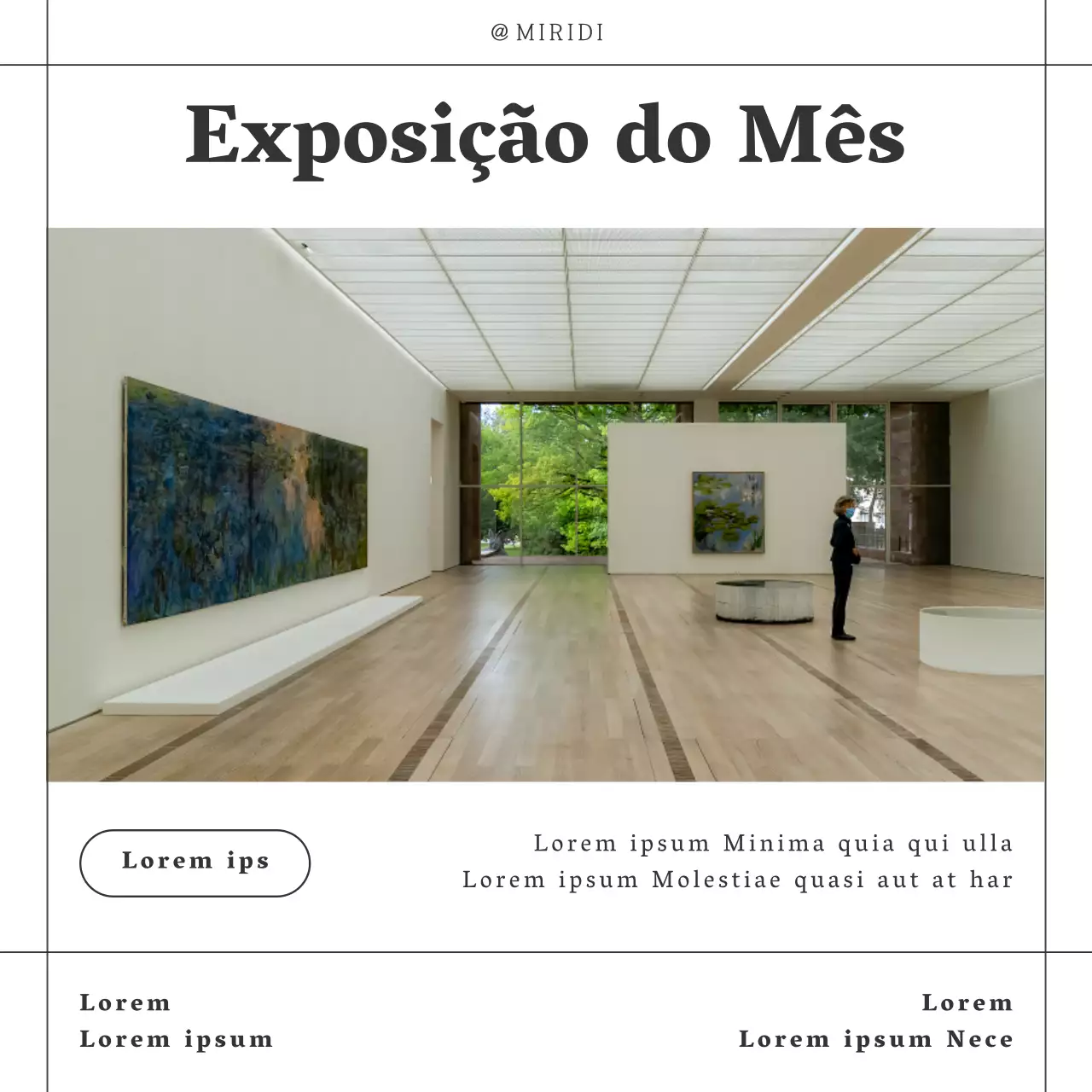 Promover uma exposição individual numa galeria de arte, a preto e branco e na moda