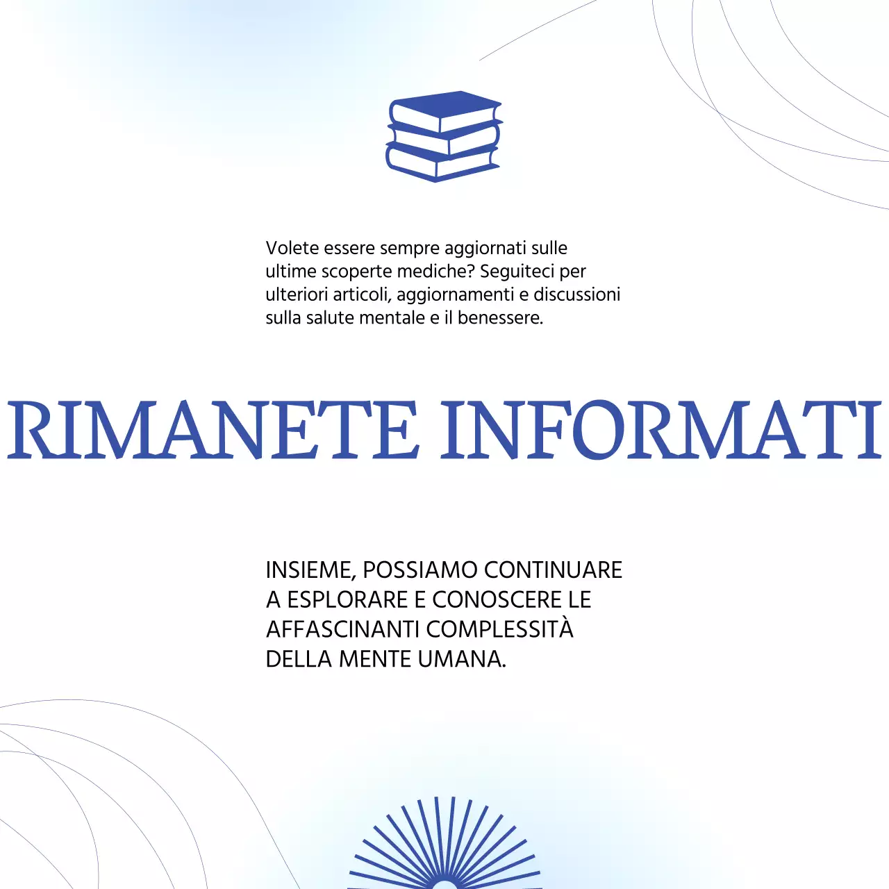 Blu Bianco Minimal Geometrico Notizie sulla salute