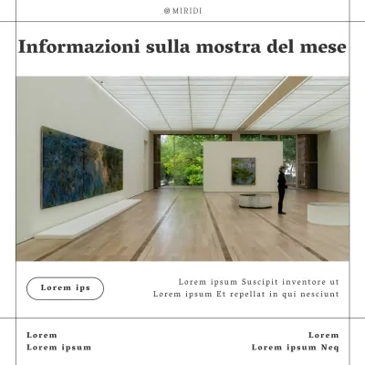 Promuovere una mostra personale in bianco e nero, di tendenza, in una galleria d'arte.