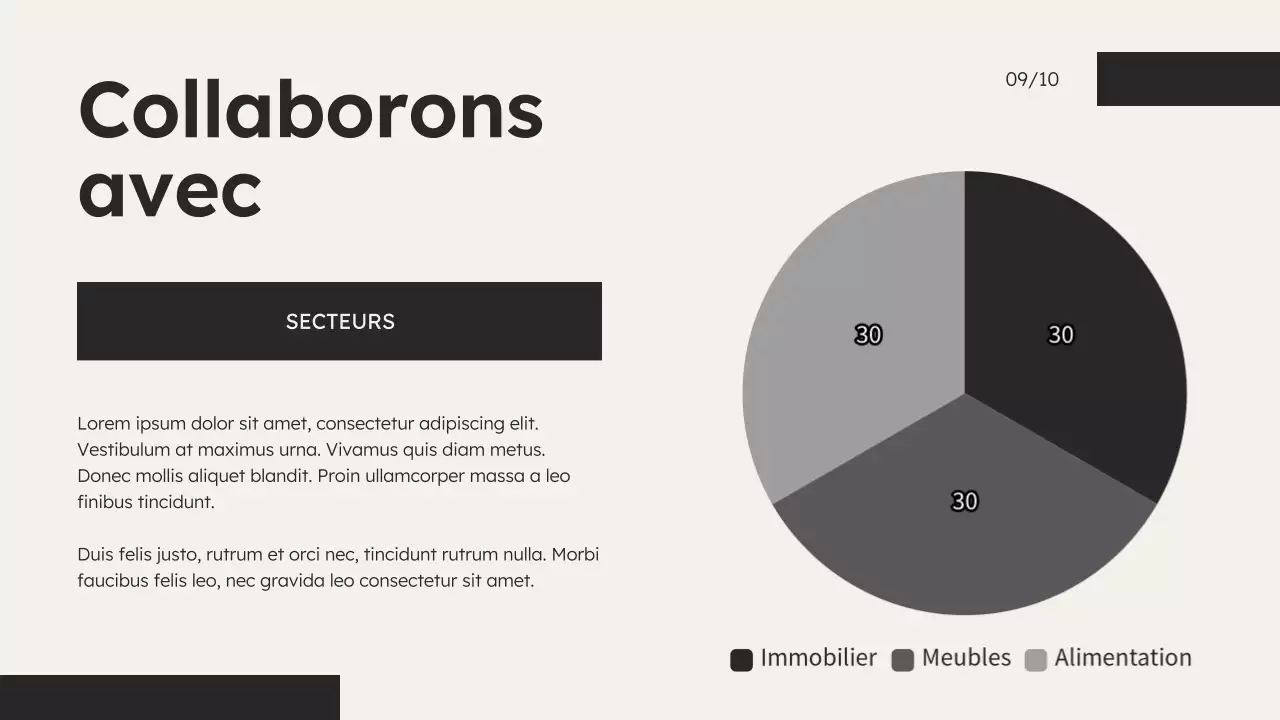 Black and White Minimal Marketing Agency Présentation de la société