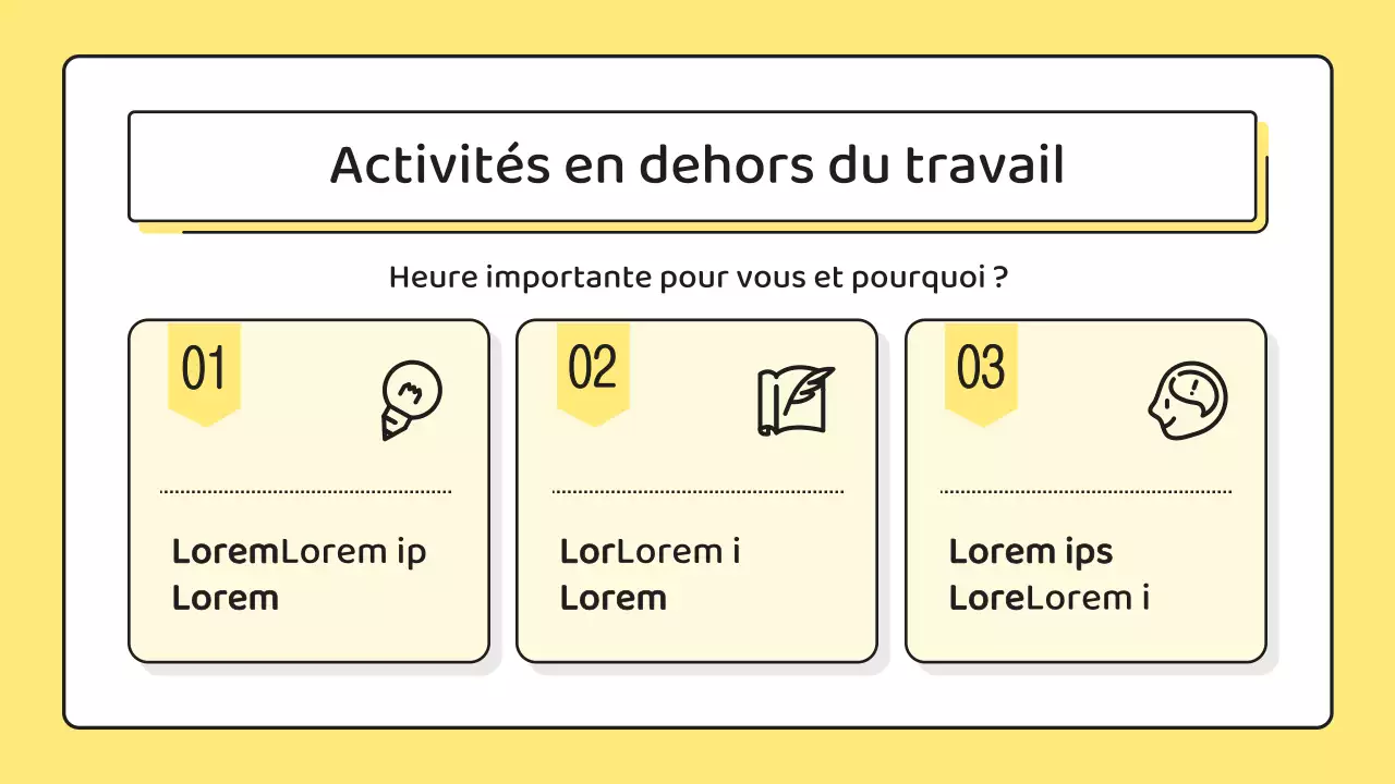 Lettre de motivation jaune et minimaliste