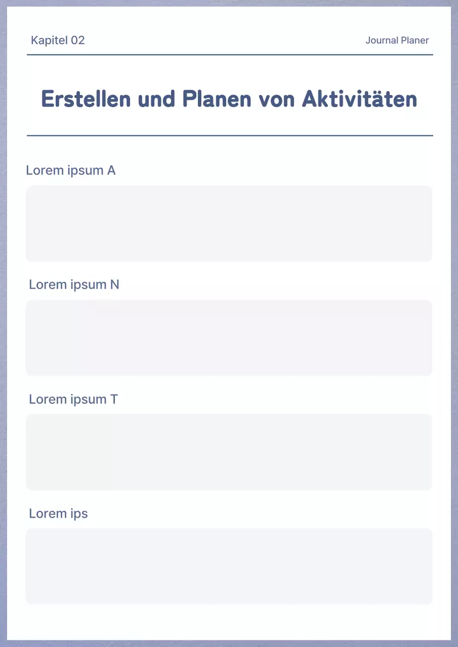 Schlichter mauvefarbener und weißer Journal-Planer
