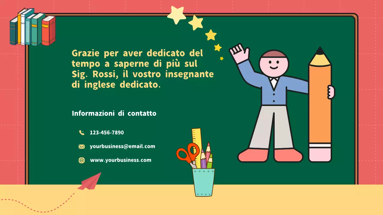 Rosso e giallo Materiale didattico di introduzione per insegnanti moderni