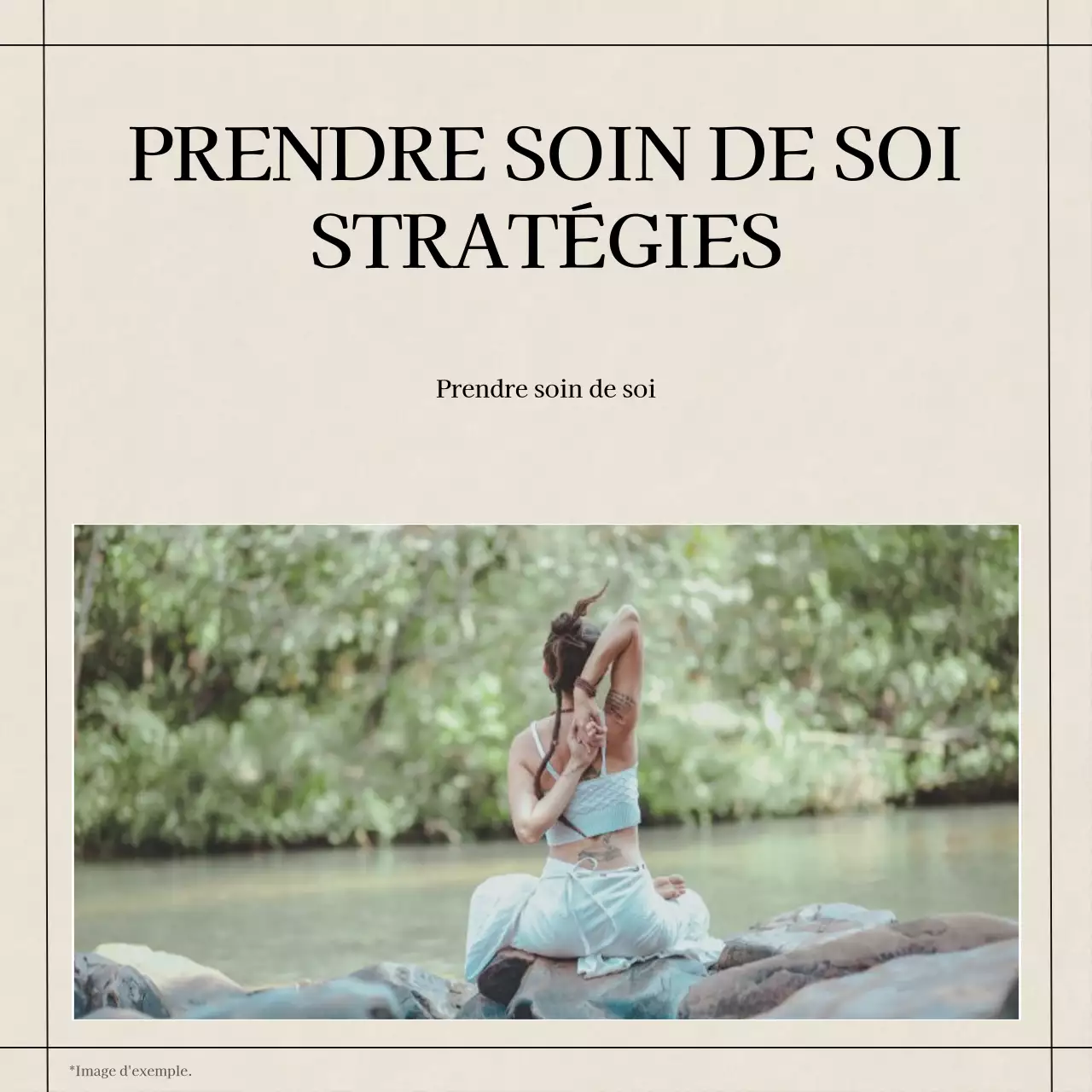 Jaune Bleu Gris Moderne Minimal Santé mentale Style de vie