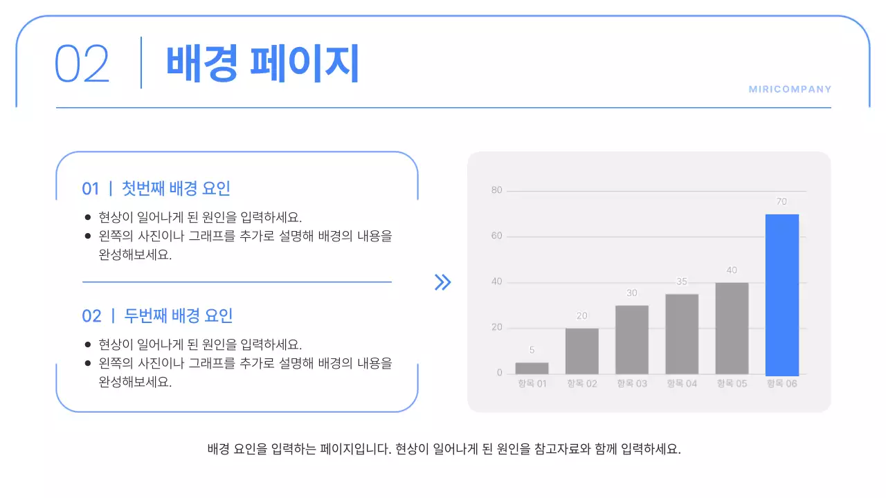 파랑의 심플한 기업 보고서
