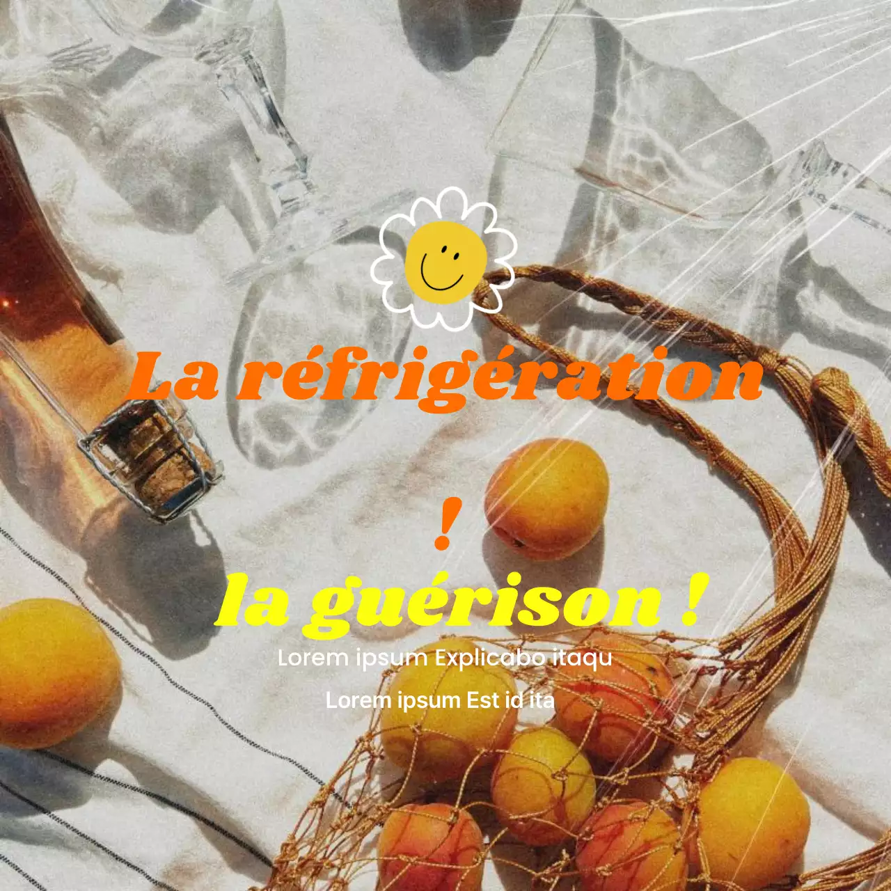 Un billet d'été sentimental en orange et jaune