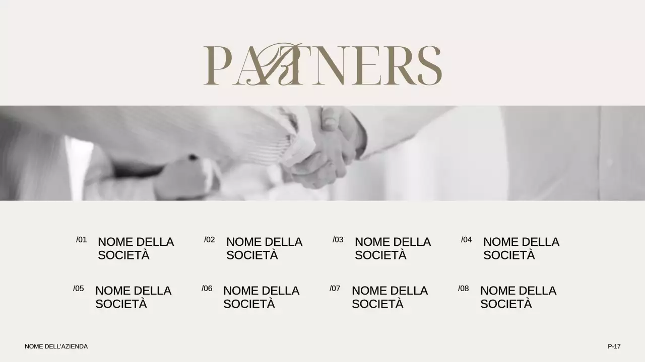 Avorio Khaki Nero Moderno Elegante Introduzione dell'azienda