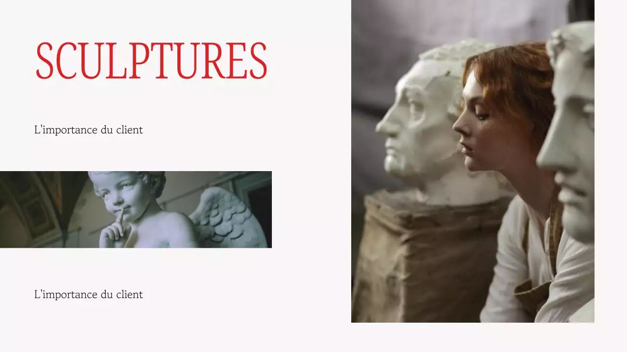 Gris et rouge : matériel élégant pour les conférences sur l'art européen