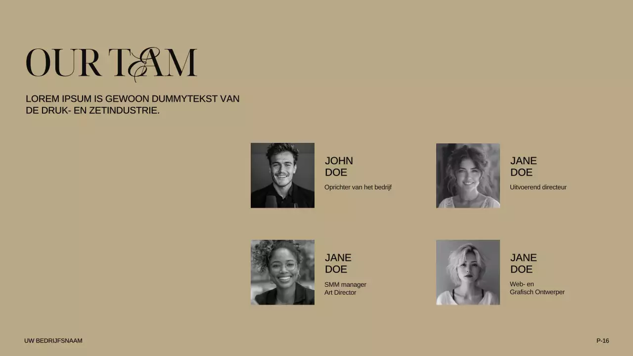 Ivory Khaki Black Elegant Bedrijf Introductie