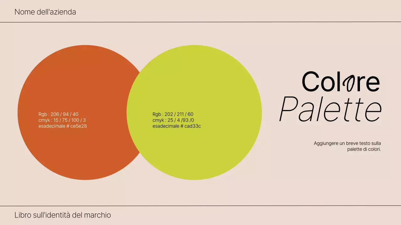 Libro sull'identità del marchio Orange and Lime Bold Introduzione