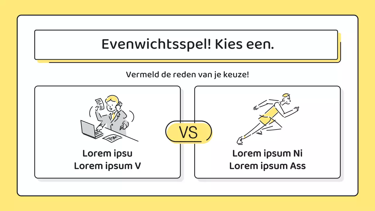 Gele, minimalistische sollicitatiebrief