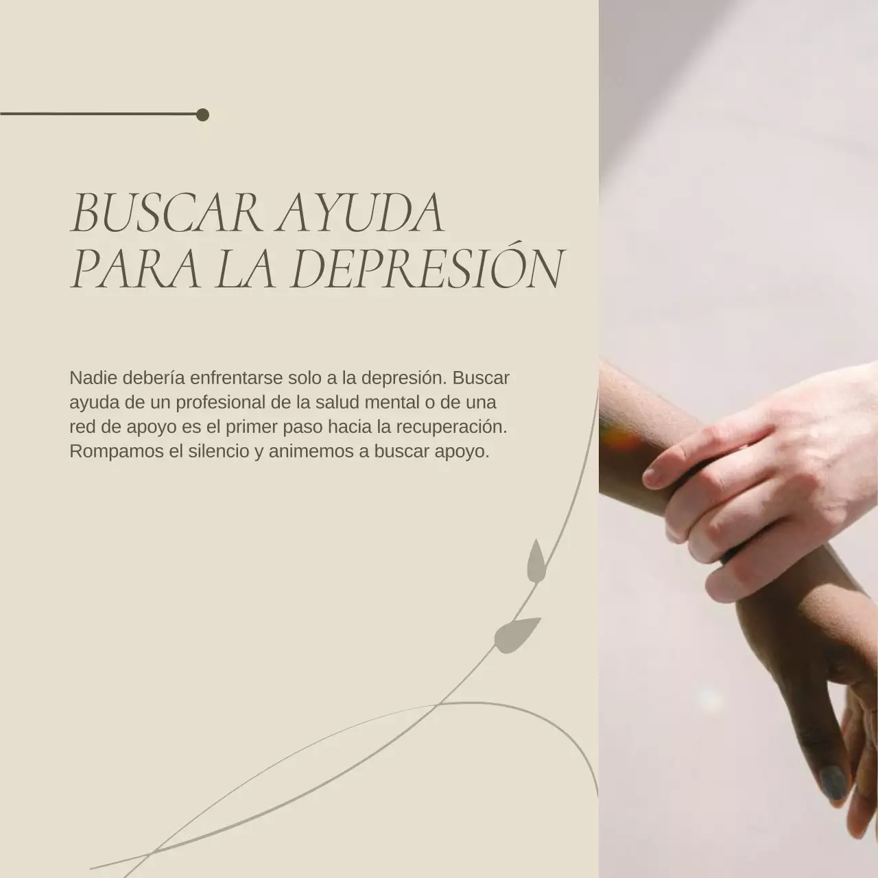 Caqui Beige Natural Elegante Salud mental en general