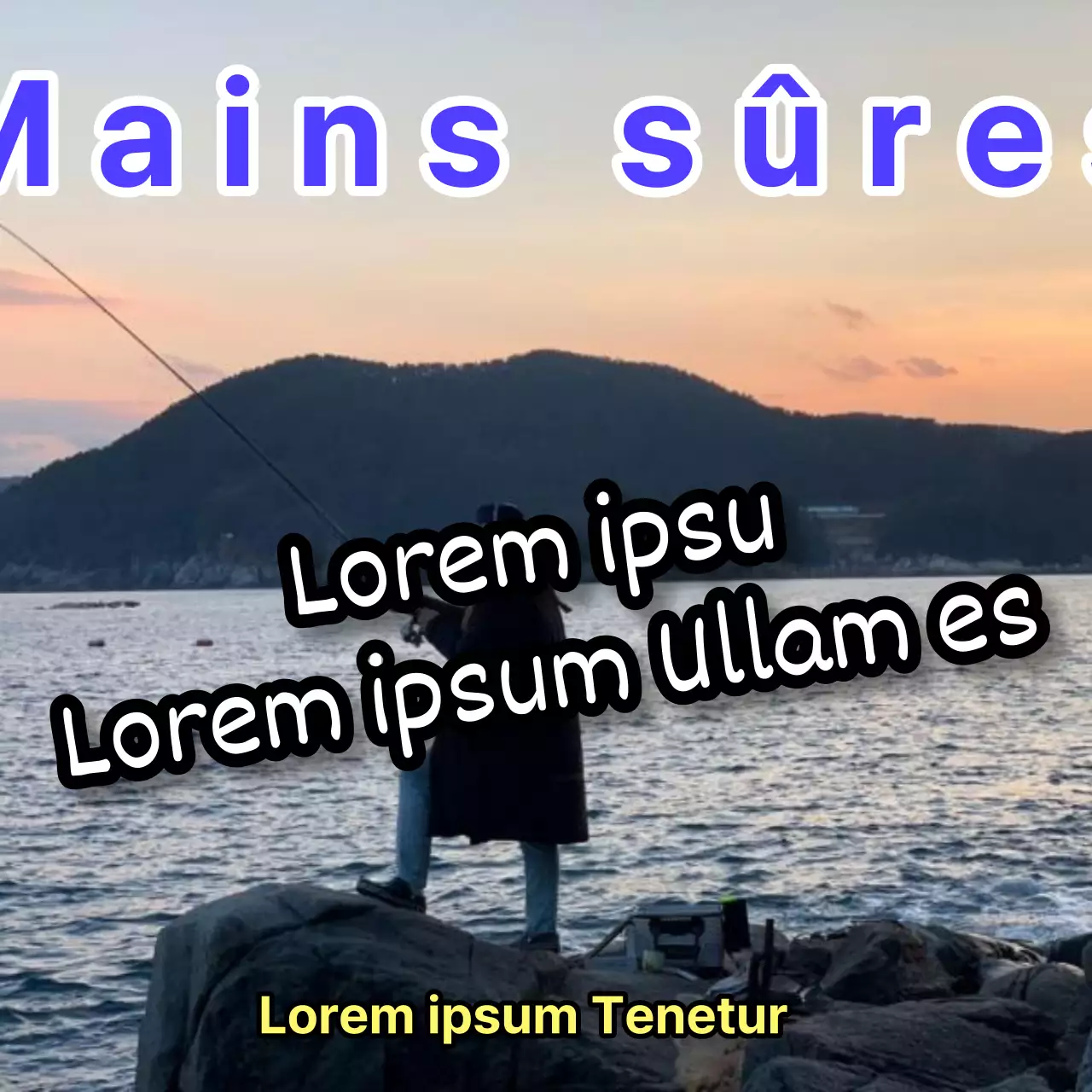 Promouvoir l'expérience de la pêche en mer bleue et jaune qui rend malade