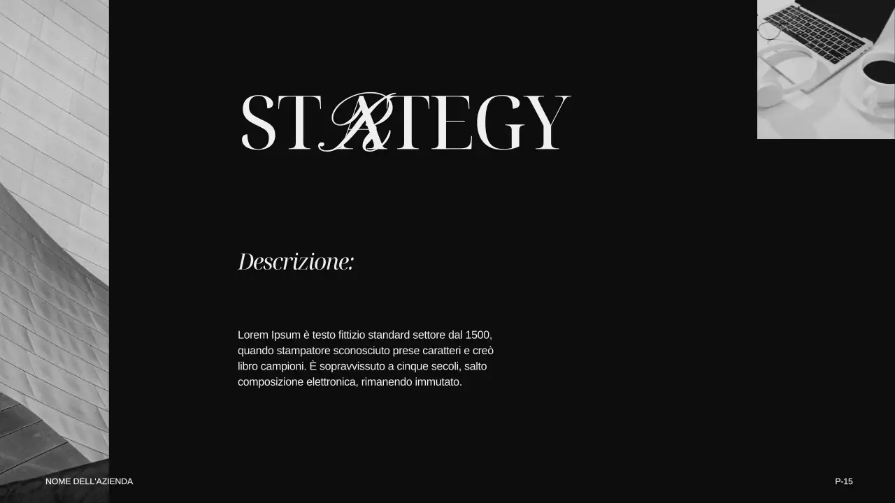 Avorio Khaki Nero Moderno Elegante Introduzione dell'azienda