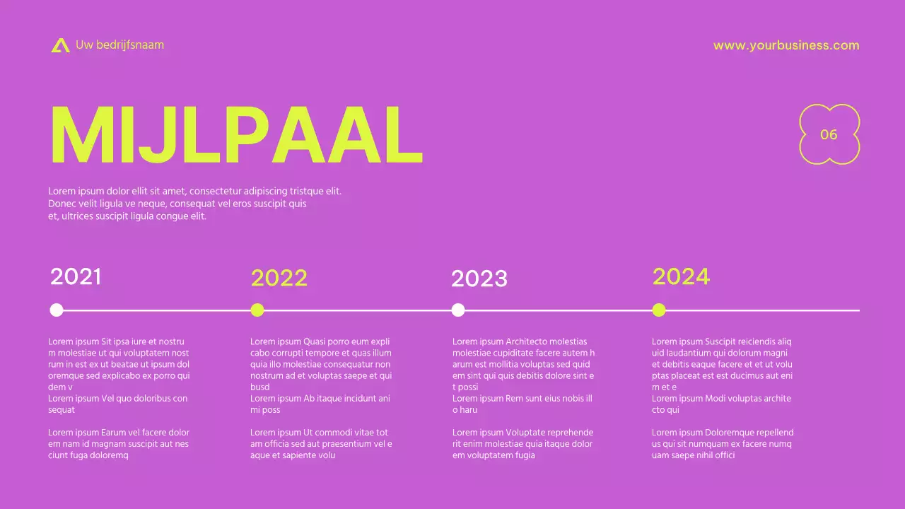 Paars Beige Roze Lime Modern Basic Minimal Business Introductie van het bedrijf