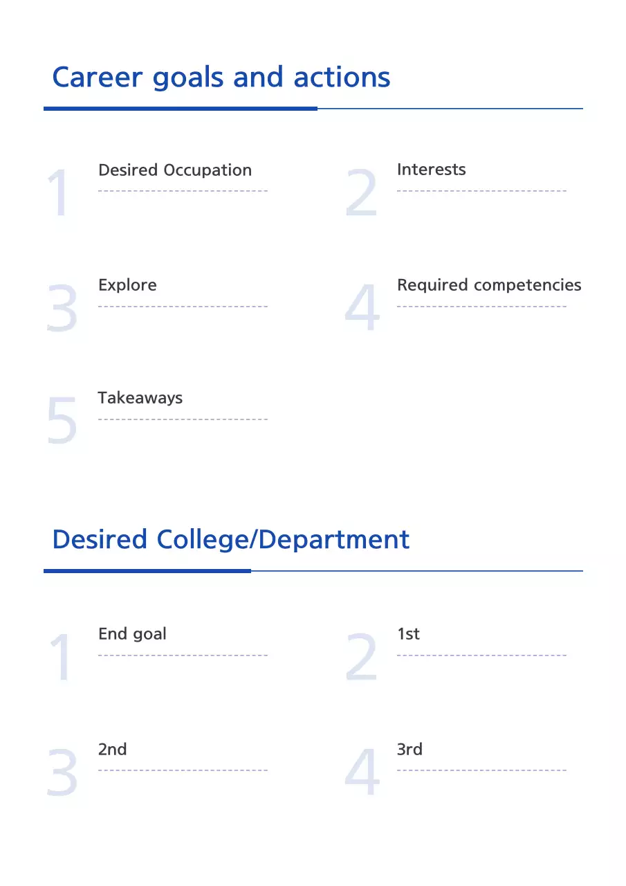 Planejador escolar simples azul