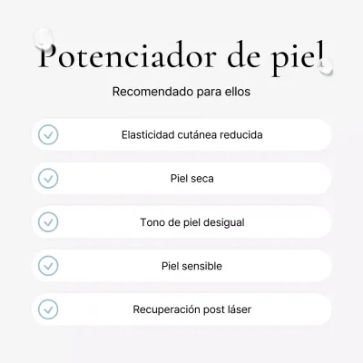 Palabras clave y descripciones del procedimiento de marketing hospitalario para promocionar una sencilla consulta de dermatología en blanco y azul claro.