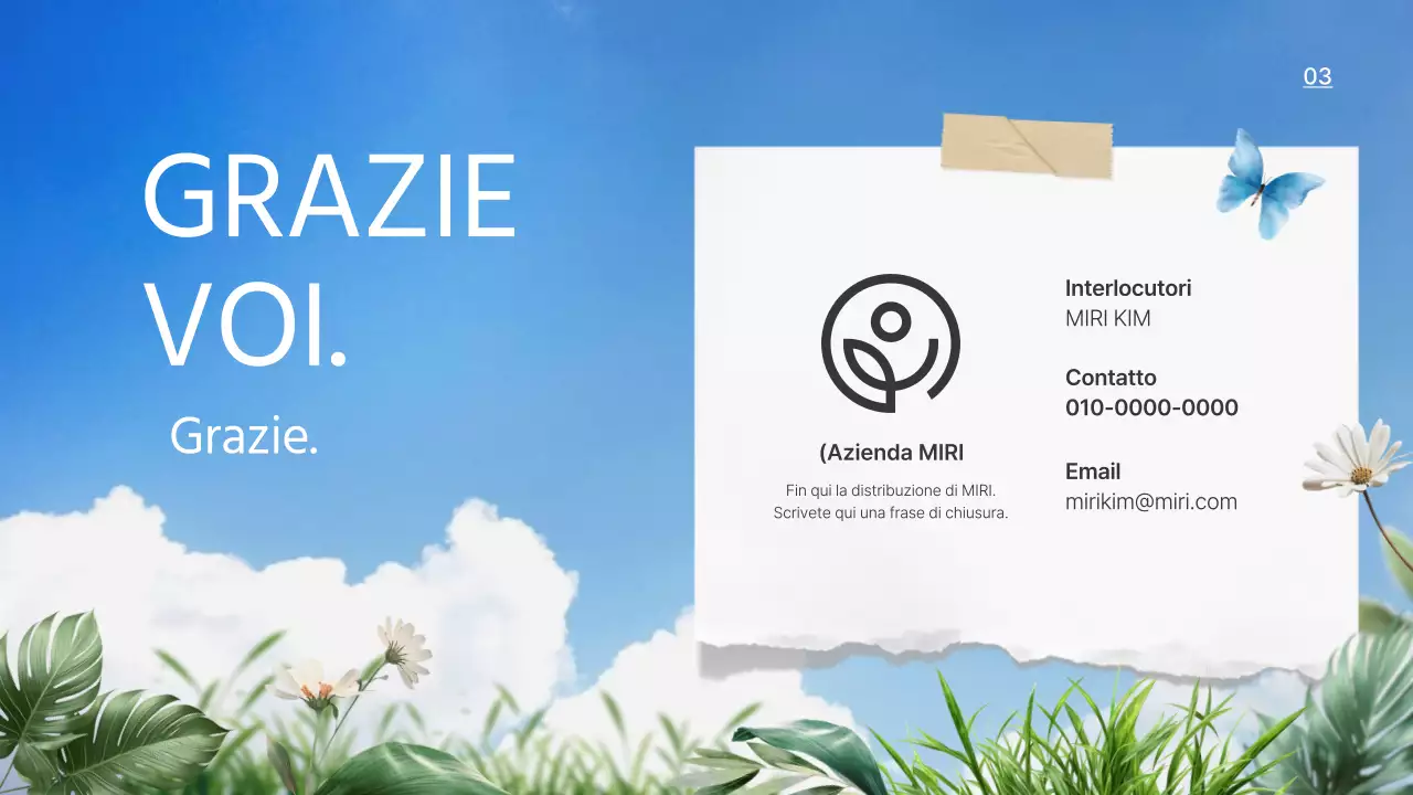 Il blu cielo e la proposta di conservazione della natura