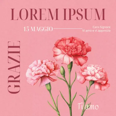 Un semplice biglietto di ringraziamento per la Festa dell'Insegnante in rosso e rosa