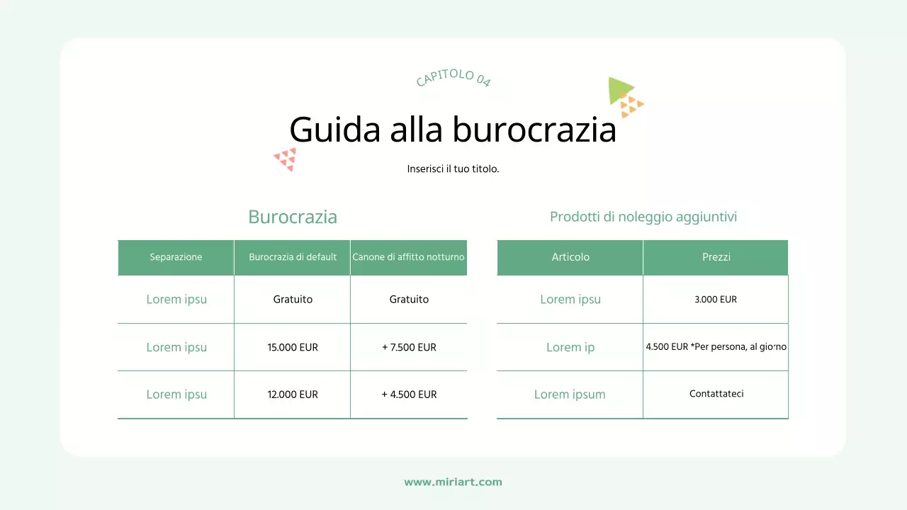 Guida al noleggio di una mostra dai colori vivaci
