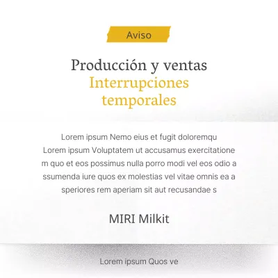 Anuncios grises y sencillos de discontinuación de productos básicos