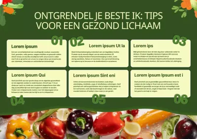 Groene en oranje moderne gezonde levensstijlgids