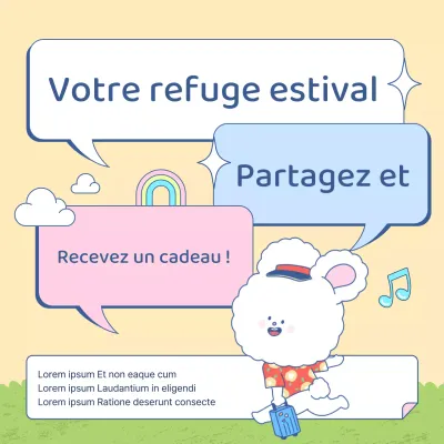 Promouvoir les événements estivaux en jaune et chartreuse