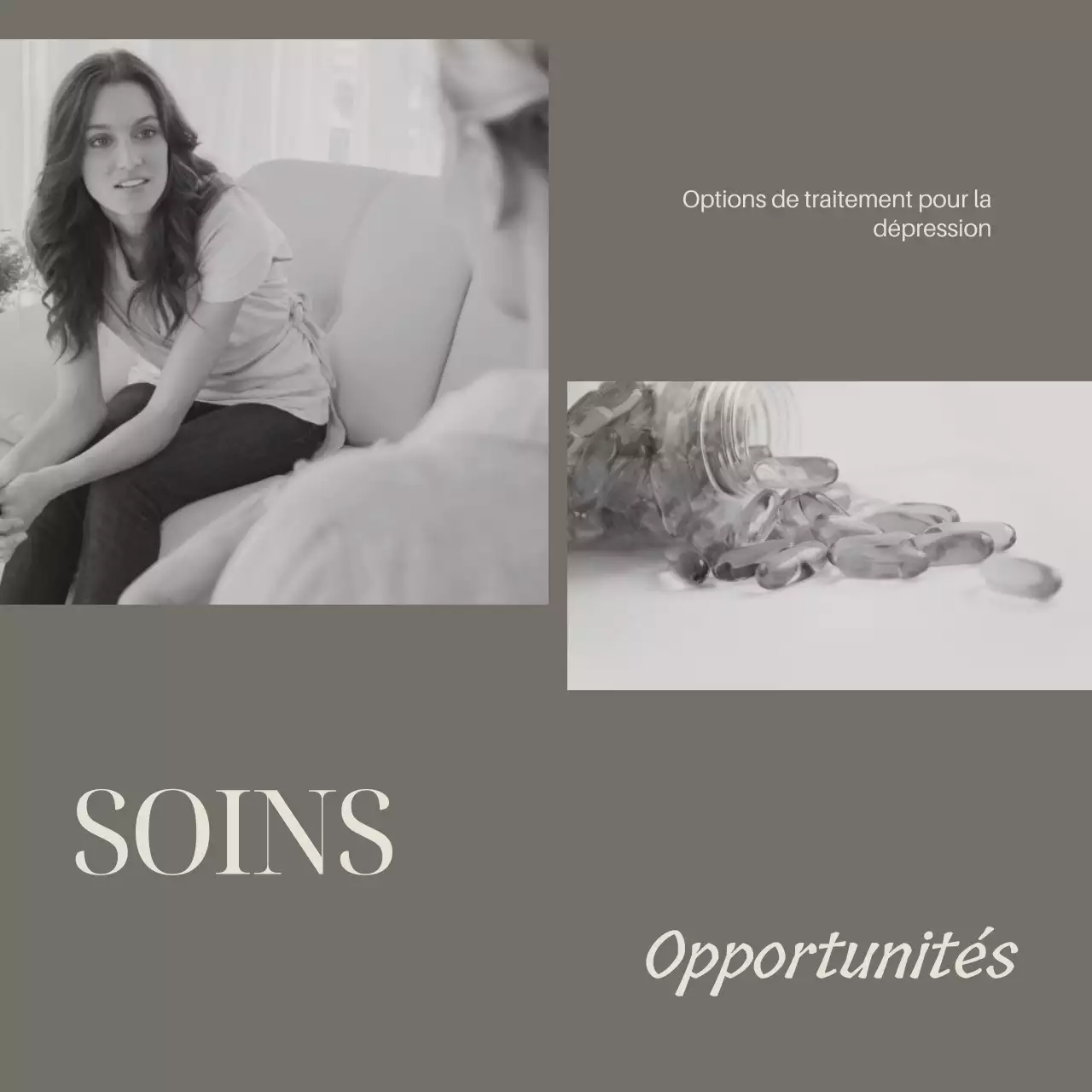 Gris Ivoire Elégant Minimal Guide de la santé mentale