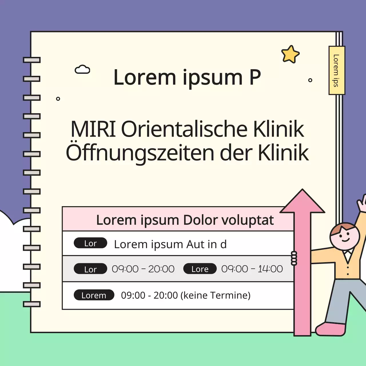 Förderung der niedlichen kleinen Klinik für chinesische Medizin des Gelben