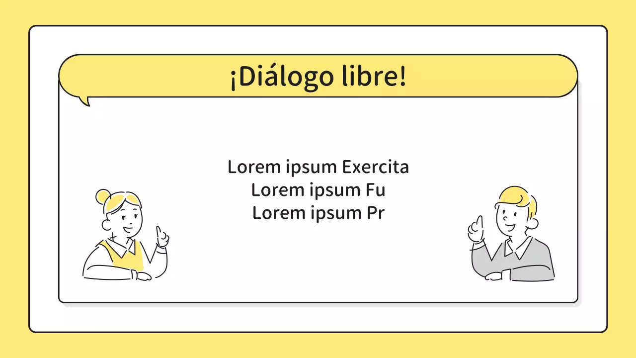 Amarillo, carta de presentación de pregunta minimalista