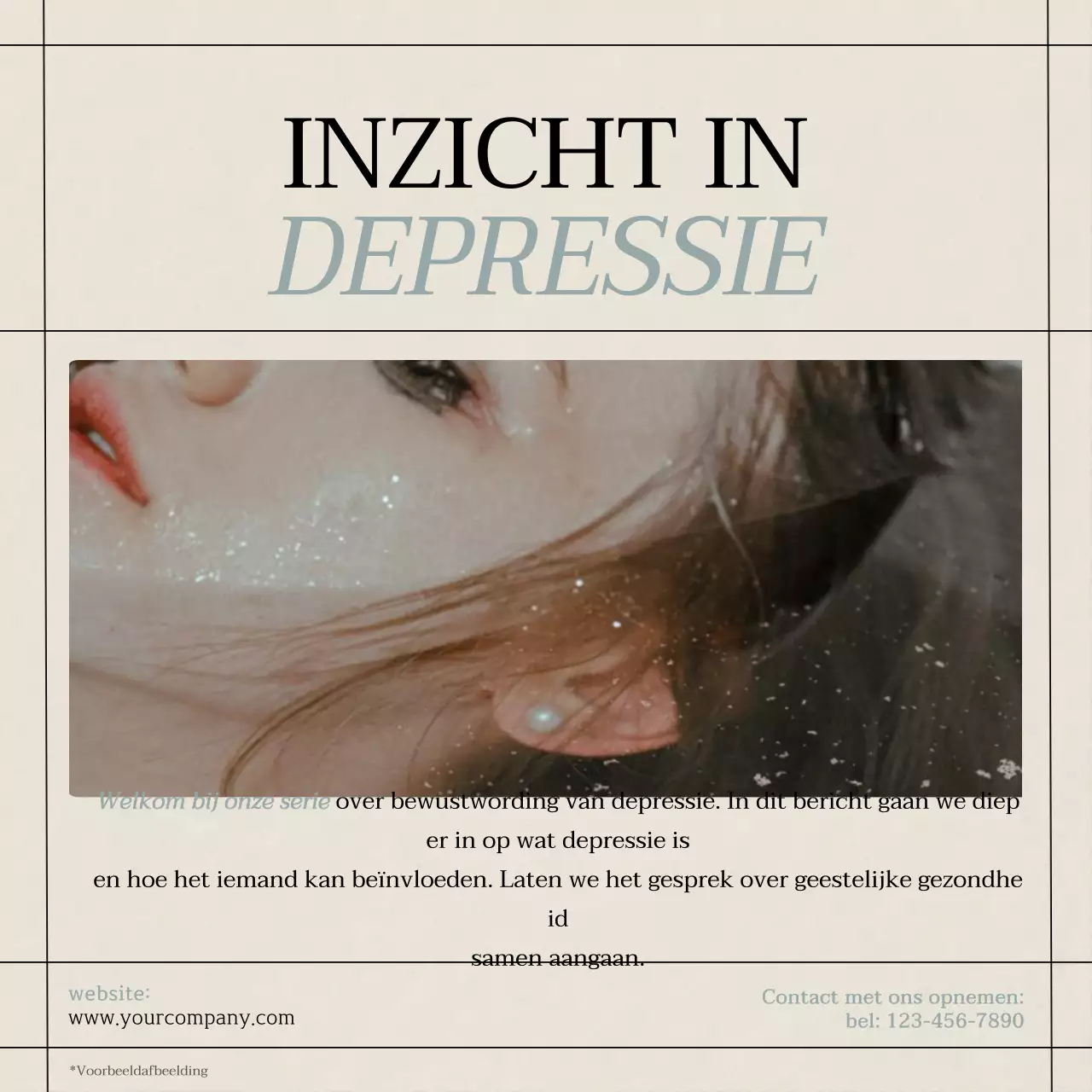 Geel Blauw Grijs Modern Minimaal Geestelijke Gezondheid Lifestyle