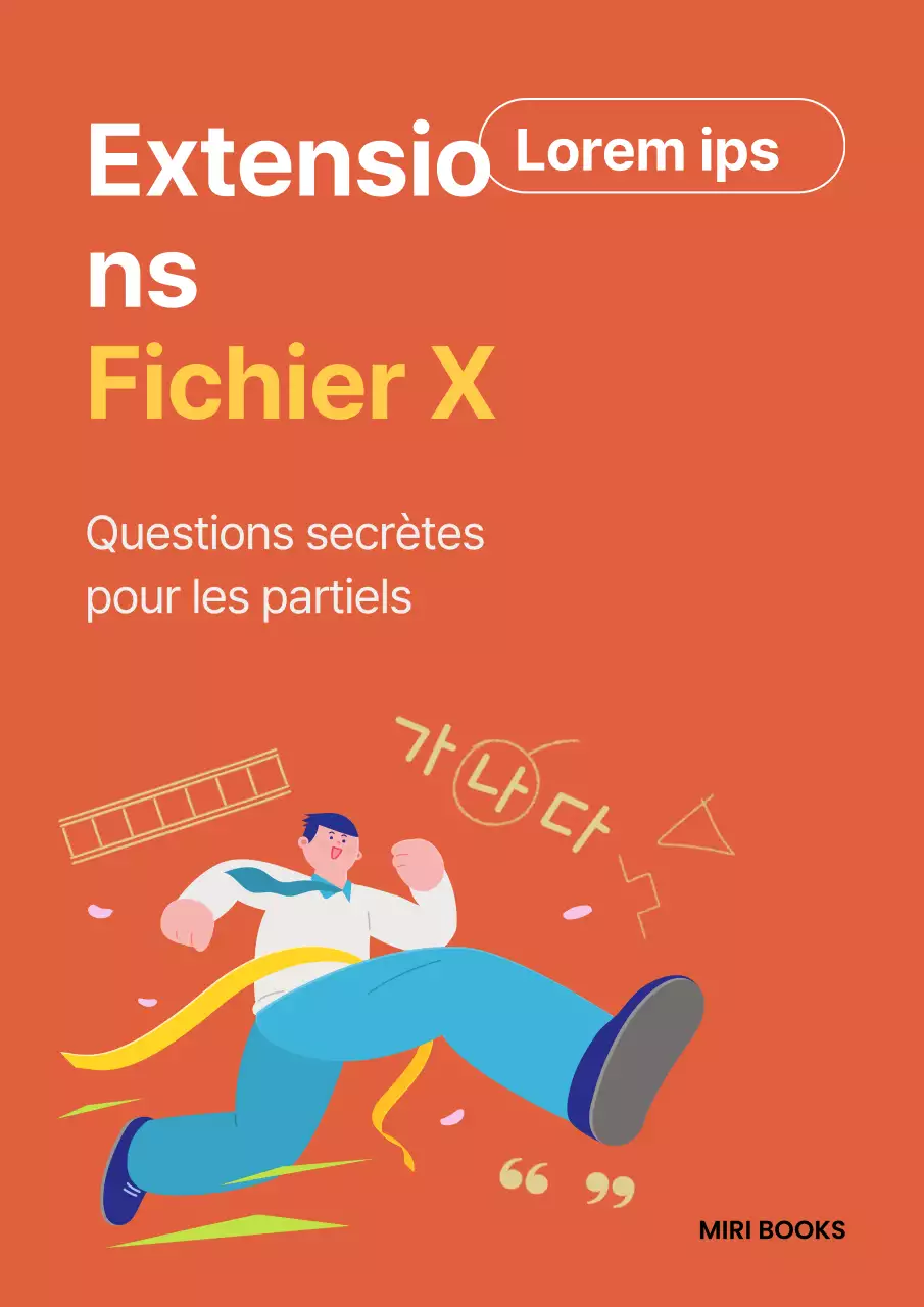Une simple couverture de cahier d'écolier orange et jaune