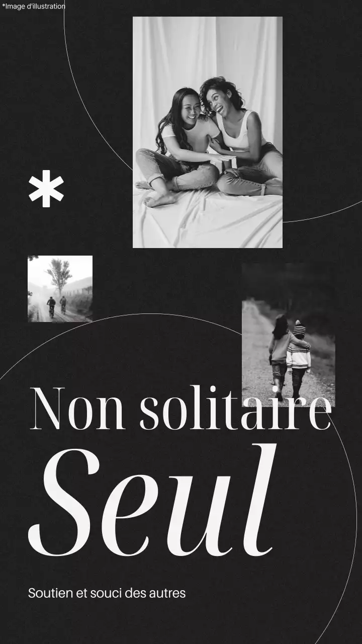 Mémo noir et blanc avec citation de motivation minimale