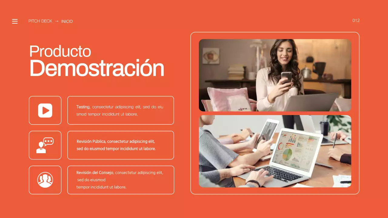 Orange Bold Business Startup Pitch Deck Propuesta