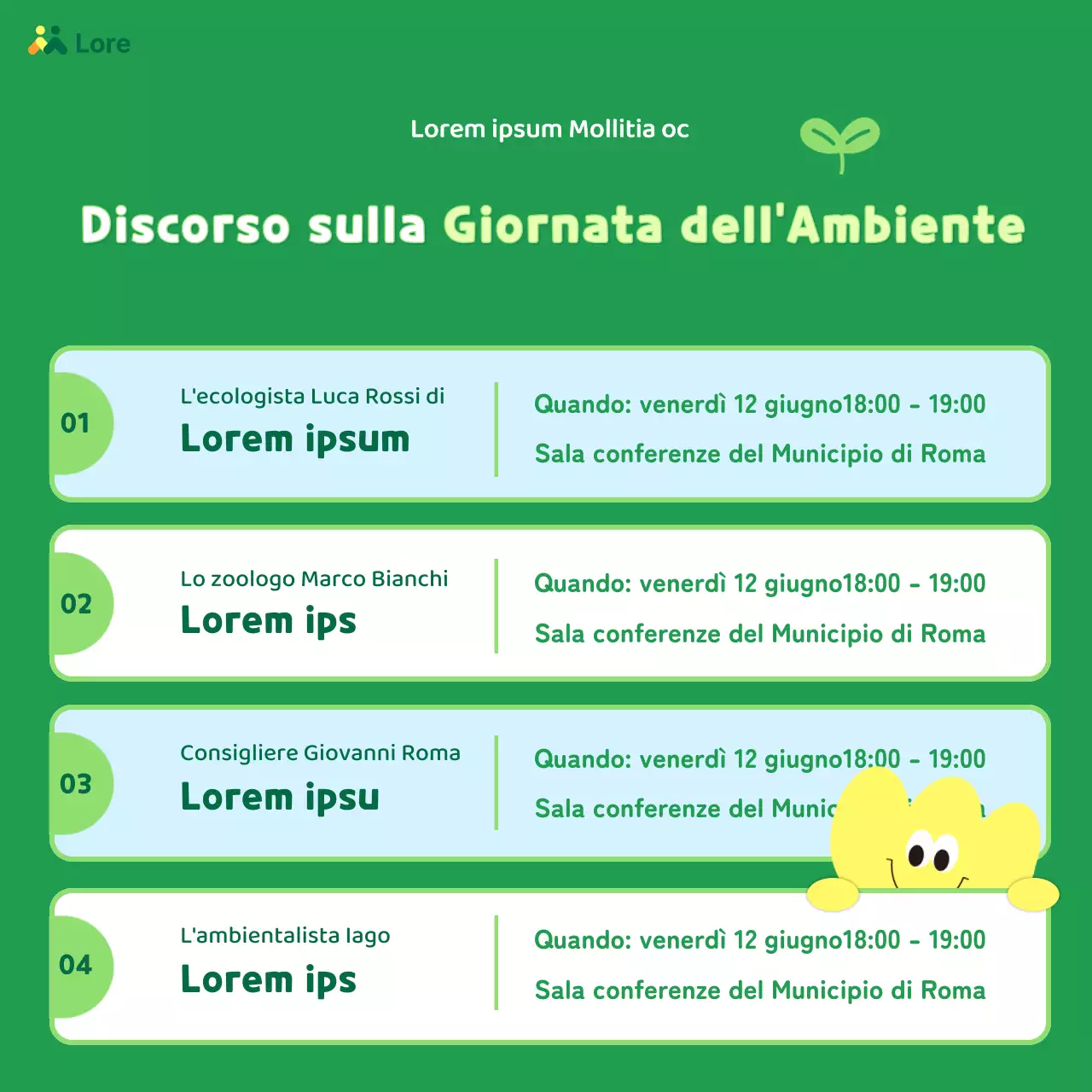 Promuovere una simpatica campagna per la Giornata della Terra in beige e verde