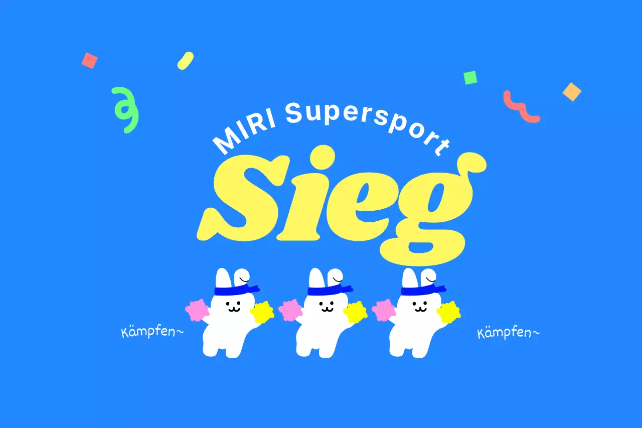 Fröhliche Hasenfiguren und bunte Sportlichkeit