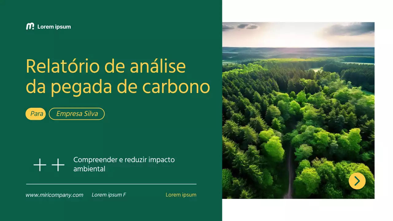 Relatório de análise da pegada de carbono da Green Modern Company