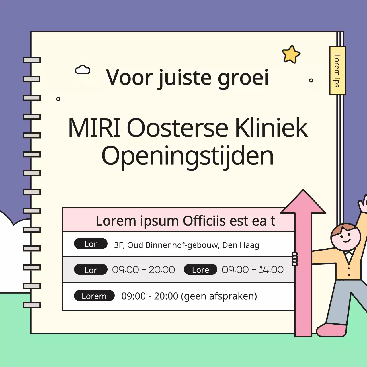 De schattige kleine groeikliniek voor Chinese geneeskunde van Yellow promoten